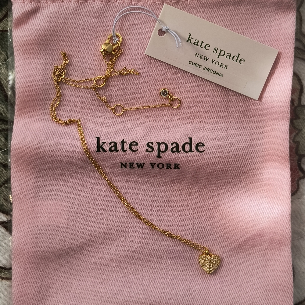 Kate Spade heart to heart pave mini pendant necklace